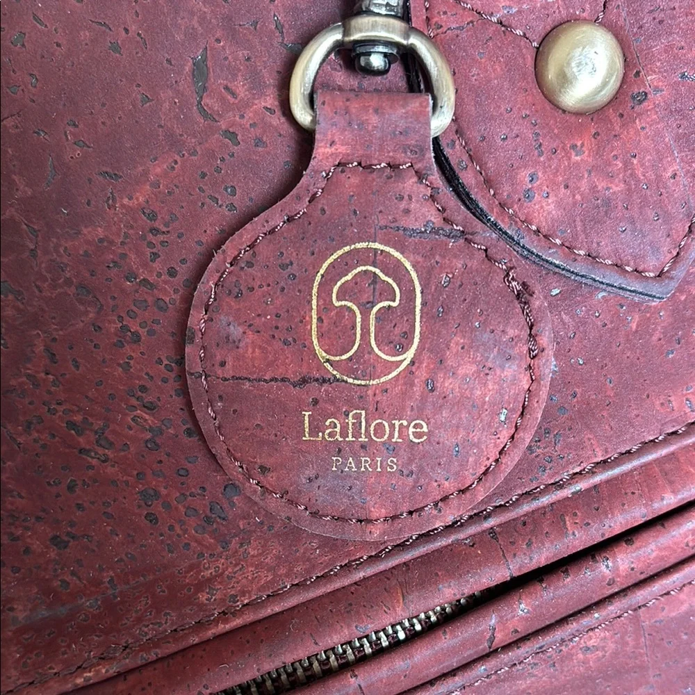 Brown Cork Leather bag Trolala laflore paris packing cubes and luggage adapter - Picture 2 of 14